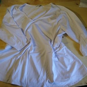 White peplum top 2/3 sleeve